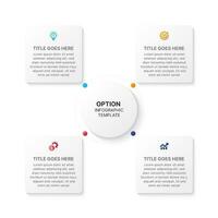 vier stappen opties, swot analyse, per kwartaal tijdlijn infographic sjabloon ontwerp vector