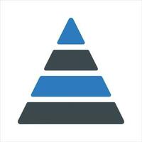 piramide icoon. vector en glyph