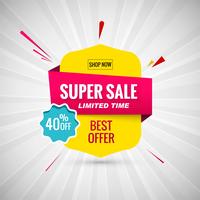 Super Sale Banner Design. Vector illustratie