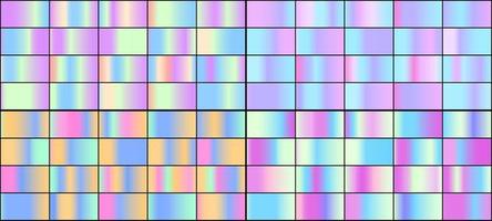 vector set kleurrijke neon holografische verlopen gradient