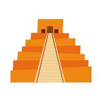 mexicaanse piramide cultuur hand tekenen stijlicoon vector