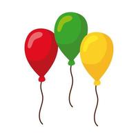 ballonnen helium hand tekenen stijl vector