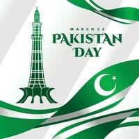 Pakistan icoon illustratie vector ontwerp en Pakistan dag groeten