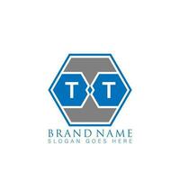 tt creatief minimalistische brief logo. tt uniek modern vlak abstract vector brief logo ontwerp.