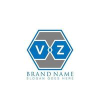 vz creatief minimalistische brief logo. vz uniek modern vlak abstract vector brief logo ontwerp.