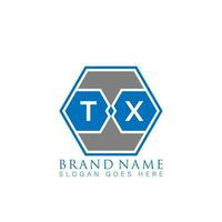 TX creatief minimalistische brief logo. TX uniek modern vlak abstract vector brief logo ontwerp.