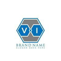 vi creatief minimalistische brief logo. vi uniek modern vlak abstract vector brief logo ontwerp.