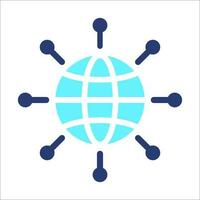 digitaal technologie, sociaal netwerk, globaal aansluiten, gemakkelijk bedrijf logo. zwart icoon Aan wit achtergrond vector