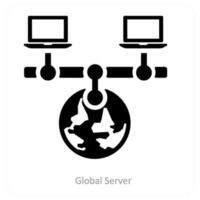 globaal server en netwerk icoon concept vector