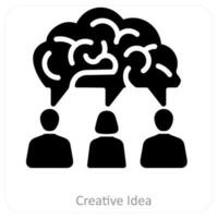 creatief idee en vernieuwend icoon concept vector