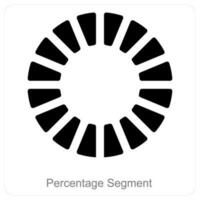 percentage segment en diagram icoon concept vector