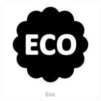 eco en milieu icoon concept vector