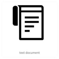 tekst document en Notitie icoon concept vector
