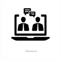 telepresence en onderhandelingen icoon concept vector