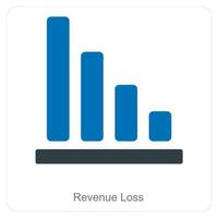 omzet verlies en diagram icoon concept vector