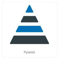 piramide en diagram icoon concept vector