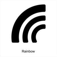 regenboog en voorspelling icoon concept vector