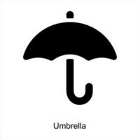 paraplu en houden droog icoon concept vector