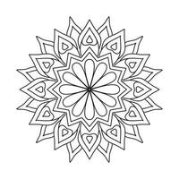 mandala kleur boek. behang ontwerp, tegel patroon, shirt, groet kaart, sticker, kant patroon en tatoeëren. decoratie voor interieur ontwerp. vector etnisch oosters cirkel ornament. wit achtergrond