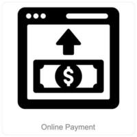 online betaling en online geld icoon concept vector