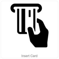 insert kaart en Geldautomaat icoon concept vector