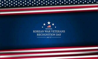 nationaal Koreaans oorlog veteranen herkenning dag juli 27 achtergrond vector illustratie