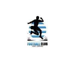 Amerikaans voetbal club logo silhouet ontwerp vector