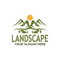 gemakkelijk natuur landschap logo vector illustratie