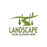 gemakkelijk natuur landschap logo vector illustratie