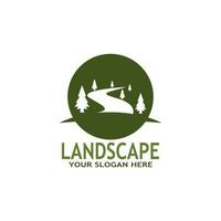 gemakkelijk natuur landschap logo vector illustratie