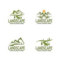 gemakkelijk natuur landschap logo vector illustratie