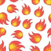 vlam brand naadloos patroon achtergrond icoon. bedrijf vlak vector illustratie. vlam teken symbool patroon.