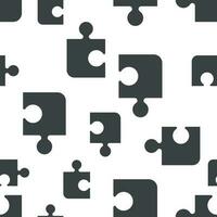 puzzel naadloos patroon achtergrond icoon. bedrijf vlak vector illustratie. puzzel decoupeerzaag spel teken symbool patroon.