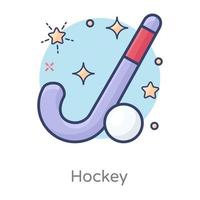 hockeystick met bal vector