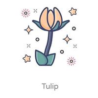 tulp lente bloeiende bloem vector