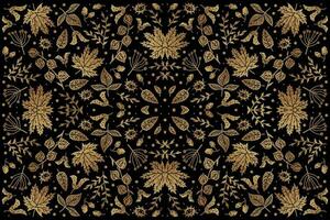 gouden kunst decoratie illustratie. luxe naadloos patroon met goud bladeren. vector