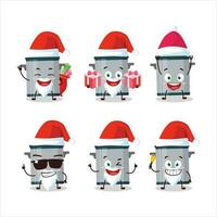 de kerstman claus emoticons met Koken pan tekenfilm karakter vector