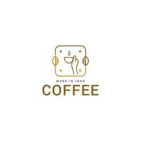 cafe logo ontwerp inspiratie. koffie winkel symbool icoon vector
