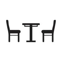 tafel met stoelen icoon. bistro ronde tafel symbool voor uw web plaats ontwerp, logo, app.vector illustratie vector
