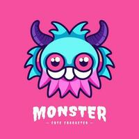 aanbiddelijk en kawaii monster illustratie, perfect voor toevoegen een tintje van schattigheid naar uw ontwerpen vector