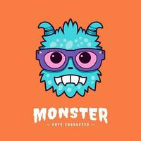 speels en charmant kawaii monster illustratie, Super goed voor creëren een pret en grillig atmosfeer vector