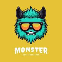 schattig kawaii monster illustratie vector