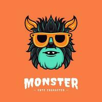 schattig kawaii monster illustratie vector