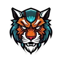 opvallend hand- getrokken tijger logo ontwerp met ingewikkeld details en krachtig aanwezigheid. ideaal voor merken op zoek naar een sterk en boeiend beeld vector