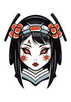 Japans samurai meisje illustratie vector