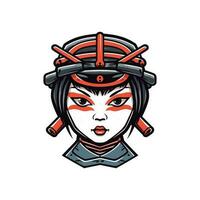 Japans samurai meisje illustratie vector