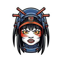 Japans samurai meisje illustratie vector