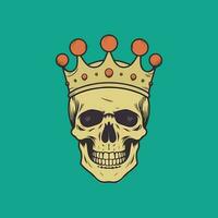 Koninklijk schedel logo ontwerp combineren elementen van macht en opstand met een hand- getrokken illustratie van een schedel vervelend een kroon, maken een uitspraak voor uw merk vector