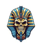 een majestueus schedel Egyptische gouden Farao vector klem kunst illustratie, belichamen macht en royalty, perfect voor oude Egypte geïnspireerd ontwerpen en historisch projecten