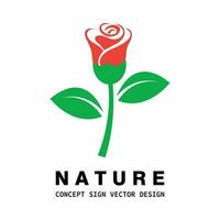 bloem natuur concept logo ontwerp. abstract tulp bloem groen bladeren symbool. Gezondheid teken. vector illustratie.